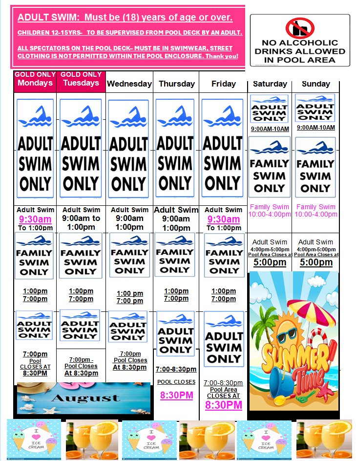 SWIM SCHEDULE