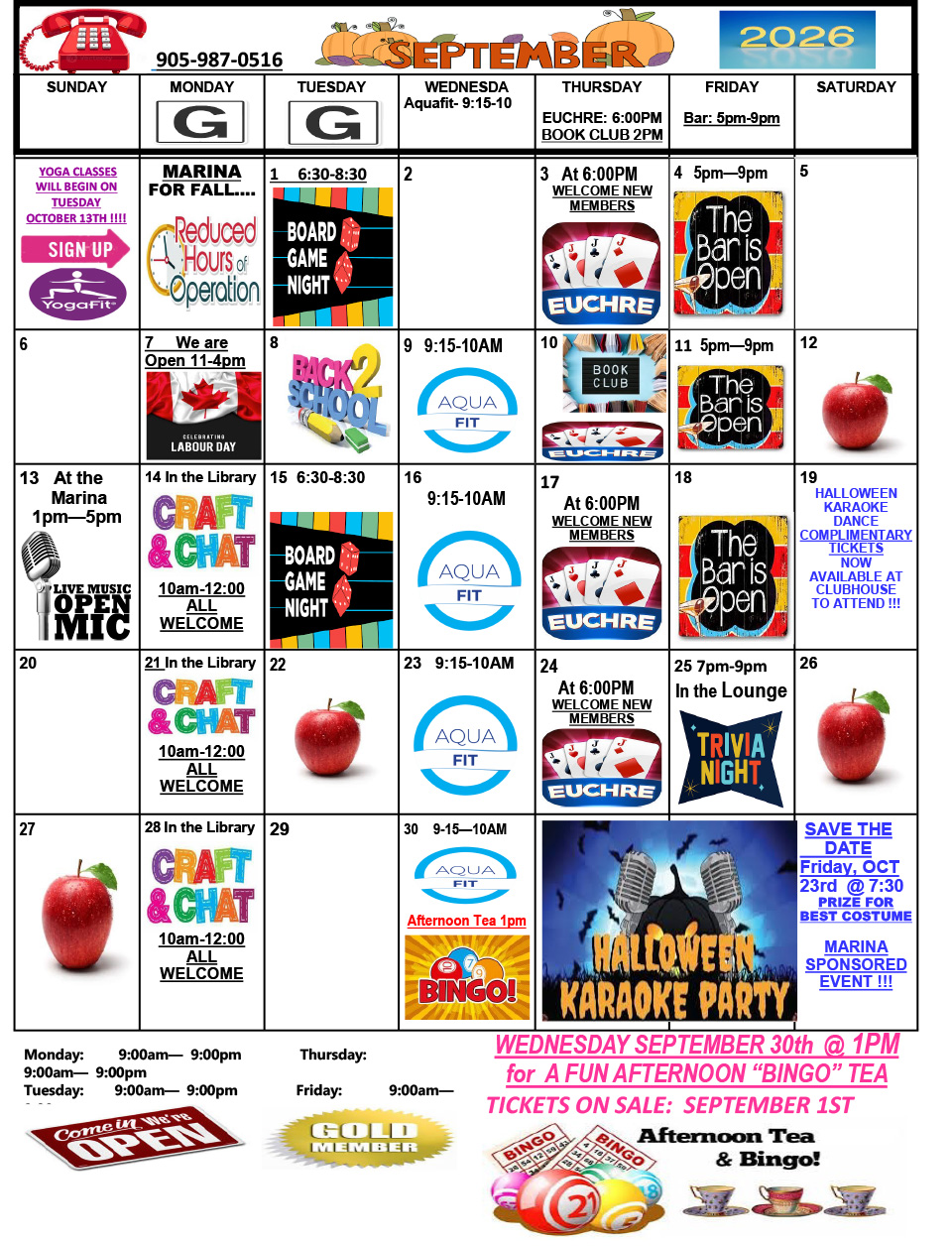 MONTHLY SCHEDULE
