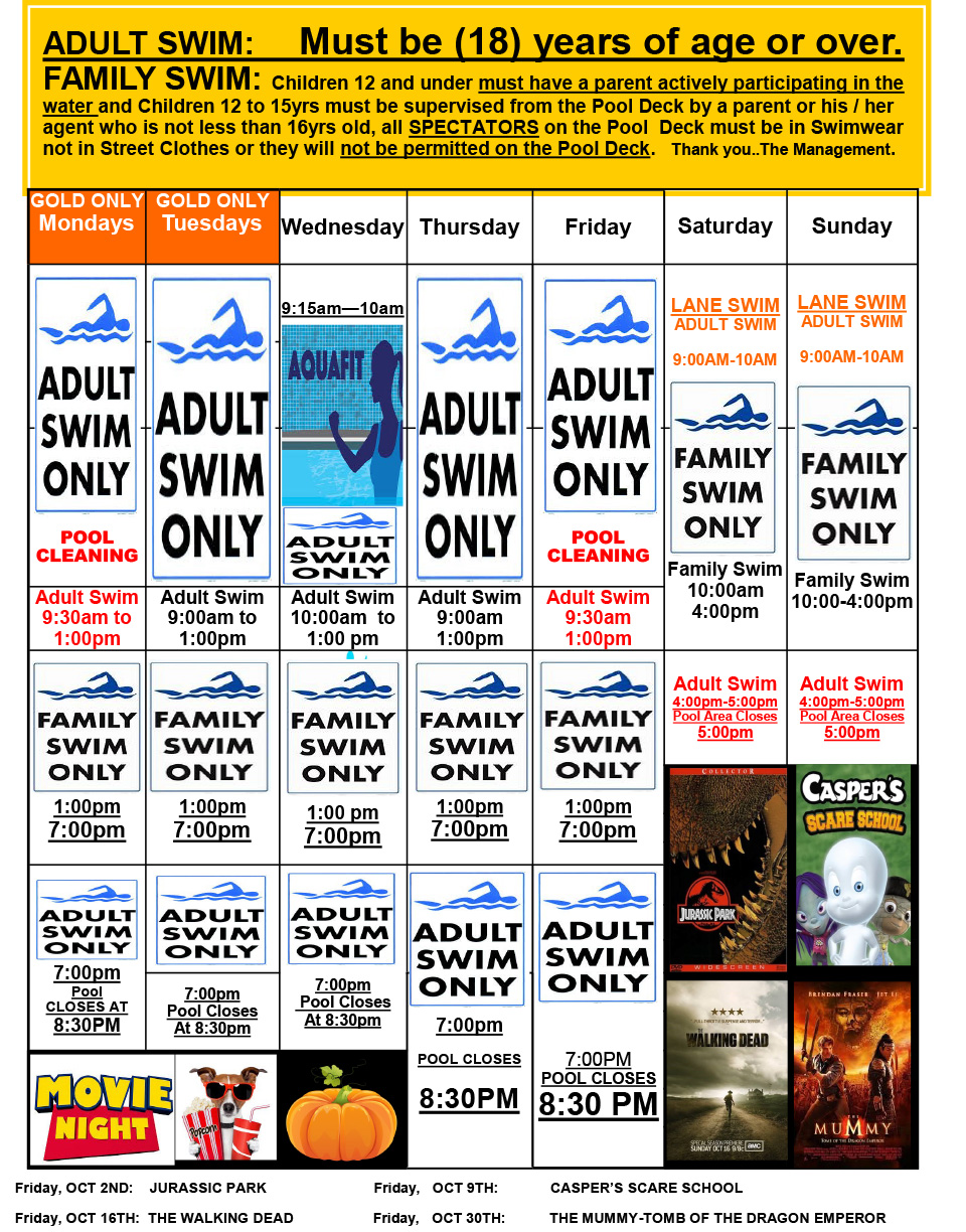 SWIM SCHEDULE
